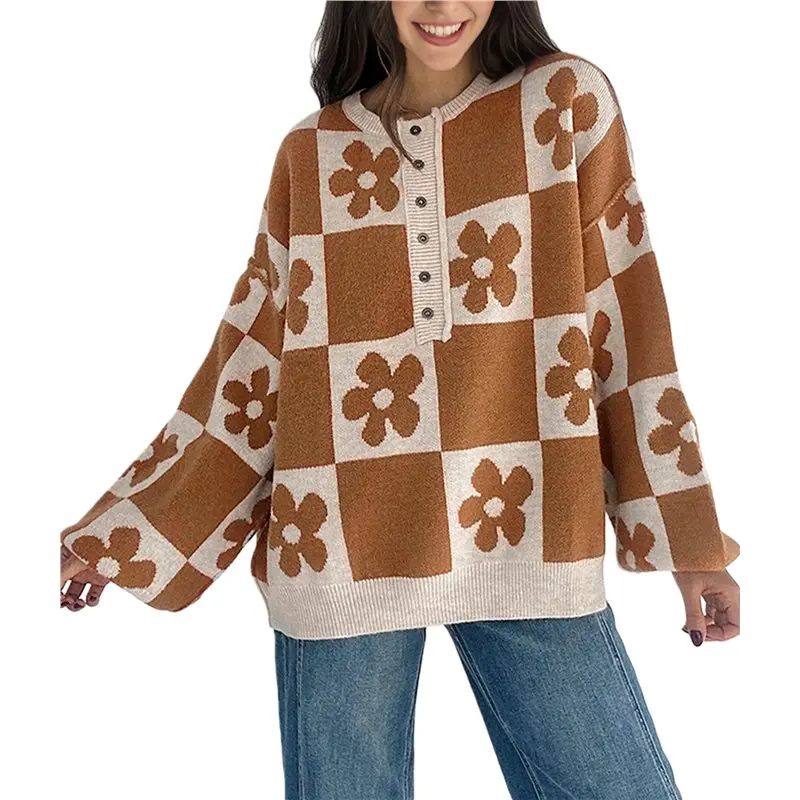 Женские свитера с цветочным принтом, круглым вырезом, длинными рукавами и спущенным плечом, пуловеры
Женские свитера с цветочным принтом, круглым вырезом, длинными рукавами и спущенным плечом, пуловеры