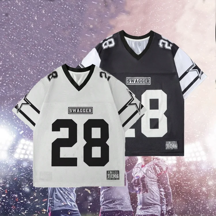 New Short-sleeved T-shirt 2025 Unisex 3D Printed Rugby Uniform Loose Street Culture Hip-hop Short-sleeved Top
New Short-sleeved T-shirt 2025 Unisex 3D Printed Rugby Uniform Loose Street Culture Hip-hop Short-sleeved Top