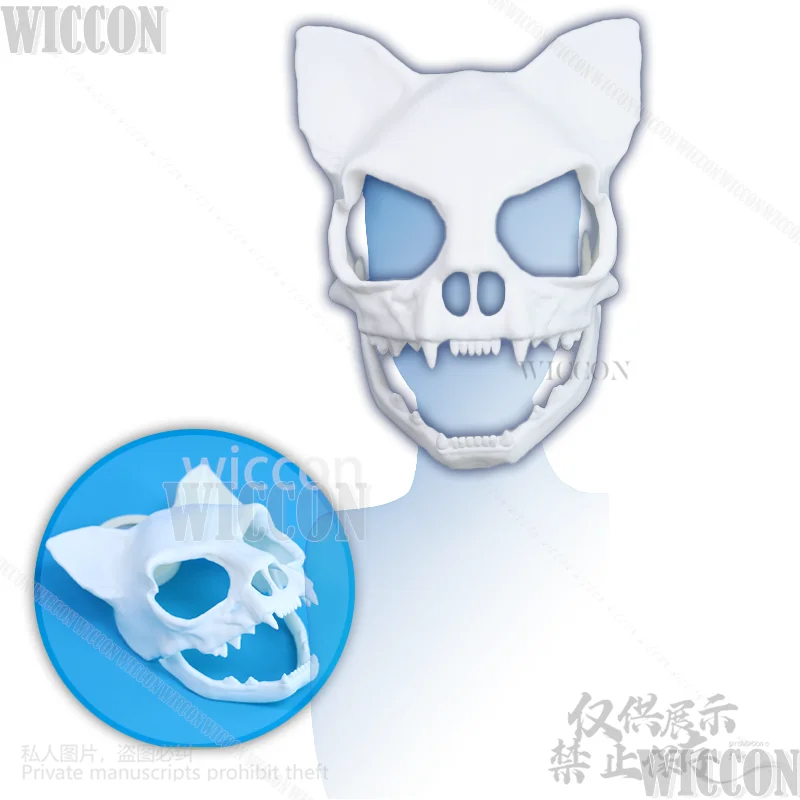 Animal Furry Cosplay Cat Skull Kigurumi Props 3D Print Head Fursuit Cosplay Headsets For Halloween Christmas Party Customized
Animal Furry Cosplay Cat Skull Kigurumi Props 3D Print Head Fursuit Cosplay Headsets For Halloween Christmas Party Customized