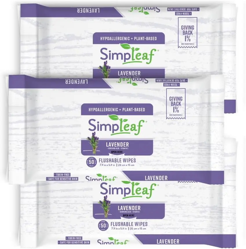 Flushable Wet Wipes Lavender | Plastic Free, Paraben & Alcohol Free | Hypoallergenic for Sensitive Skin | Aloe Vera | 150 Counts
Flushable Wet Wipes Lavender | Plastic Free, Paraben & Alcohol Free | Hypoallergenic for Sensitive Skin | Aloe Vera | 150 Counts