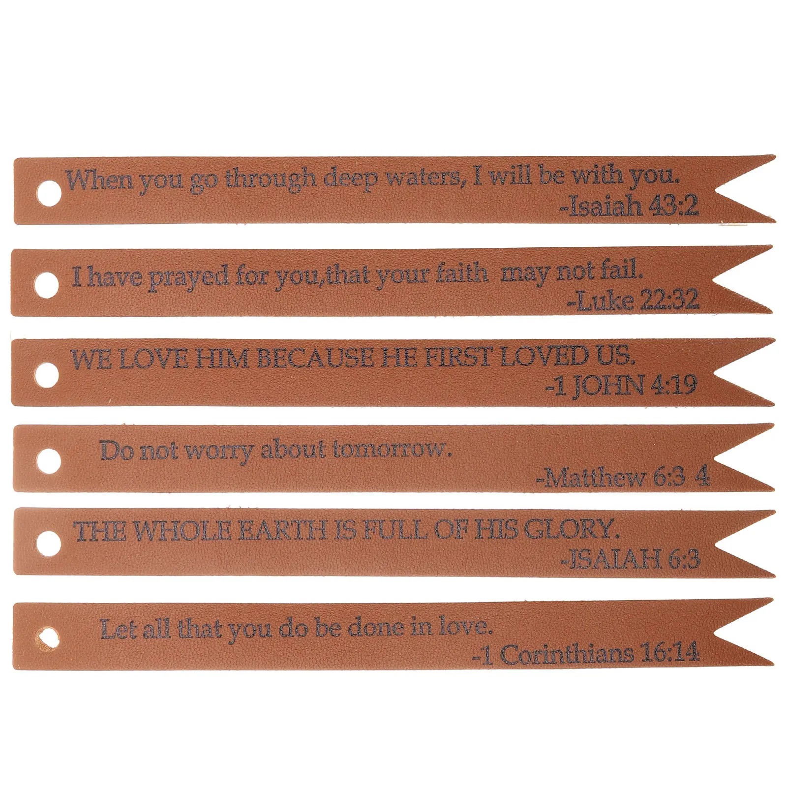 6Pcs Christian PU Bible Bookmarks Page Markers Premium Reading Accessories Bible Bookmarks
6Pcs Christian PU Bible Bookmarks Page Markers Premium Reading Accessories Bible Bookmarks