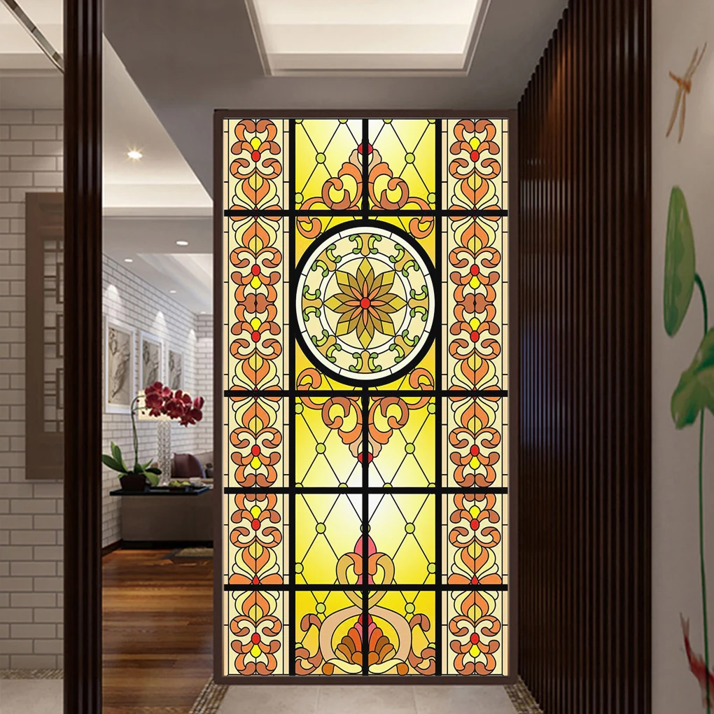 European Stained Privacy Window Film Vinyl No Glue Static Cling Frosted Glass Decorative Window Sticker Window Film 12
European Stained Privacy Window Film Vinyl No Glue Static Cling Frosted Glass Decorative Window Sticker Window Film 12