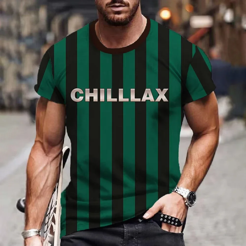 Men'S Loose Oversized-Shirt Street Trend Short Sleeved Daily Casual Tees Top Striped T-Shirt for Men Letters 3d Printed T-Shirt
Men'S Loose Oversized-Shirt Street Trend Short Sleeved Daily Casual Tees Top Striped T-Shirt for Men Letters 3d Printed T-Shirt