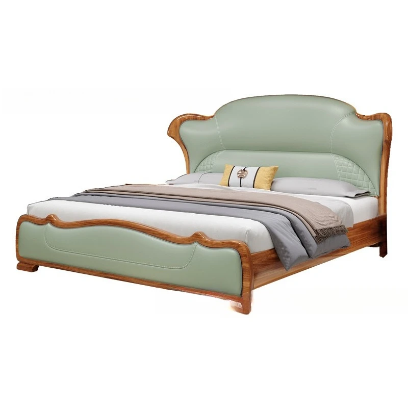 Double bed luxury wedding bed mansion ebony master bedroom solid wood 1.8m leather small apartment
Double bed luxury wedding bed mansion ebony master bedroom solid wood 1.8m leather small apartment