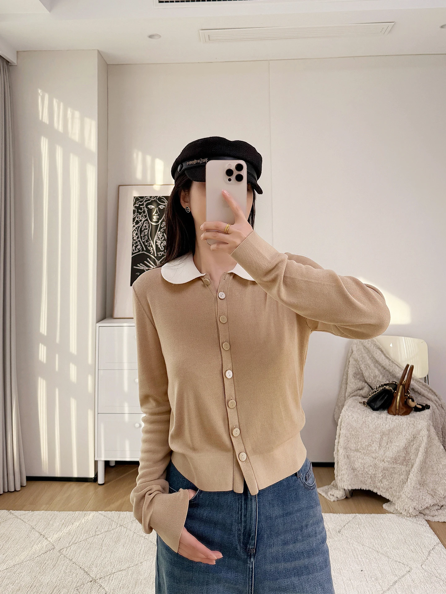 Женский вязаный кардиган из шелковой смеси с отложным воротником, приталенный шерстяной свитер, базовый топ с цветными вставками на плечах, прямой крой
Женский вязаный кардиган из шелковой смеси с отложным воротником, приталенный шерстяной свитер, базовый топ с цветными вставками на плечах, прямой крой