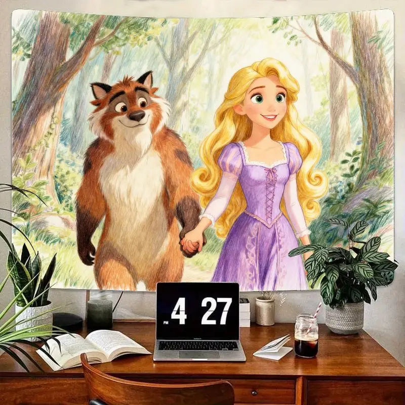 1PC Fairytale Princess Rapunzel & Fox Forest Tapestry, Modern Polyester Wall Art for Girls Bedroom Decor Gift
1PC Fairytale Princess Rapunzel & Fox Forest Tapestry, Modern Polyester Wall Art for Girls Bedroom Decor Gift
