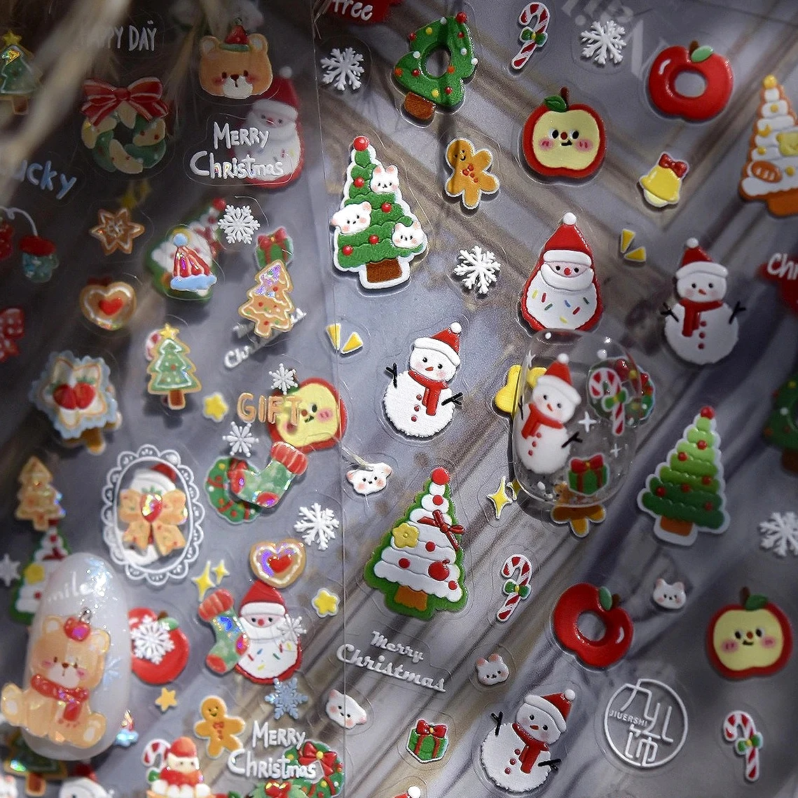 Snowman Christmas Tree Santa Claus Apple Bear Sock Gift Box Winter Snowflake Penguin Glove Crystal Ball Nail Art Stickers Decals 
Snowman Christmas Tree Santa Claus Apple Bear Sock Gift Box Winter Snowflake Penguin Glove Crystal Ball Nail Art Stickers Decals