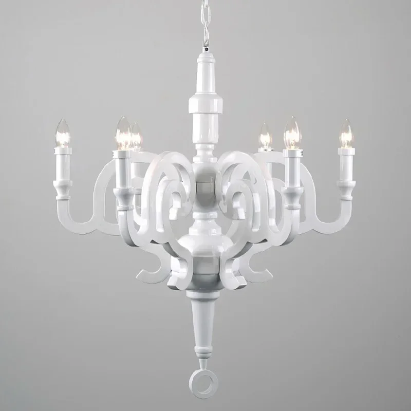 Modern Wood Chandeliers 6 Lights E14 White or Black Painting Living Chandelier Lamp Lighting room decor
Modern Wood Chandeliers 6 Lights E14 White or Black Painting Living Chandelier Lamp Lighting room decor