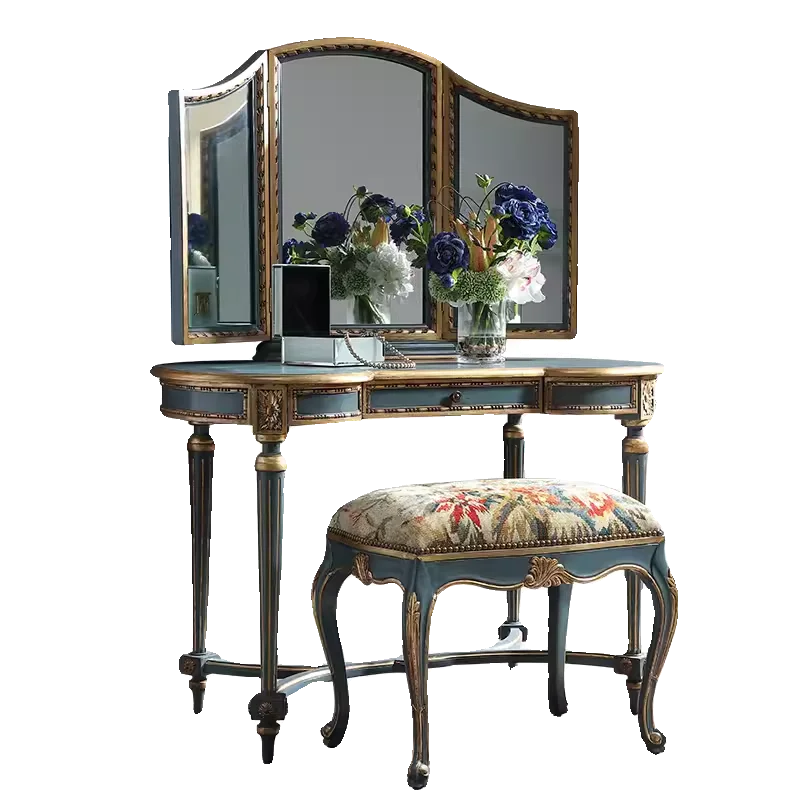Retro French dressing table, neoclassical queen solid wood bedroom dressing table
Retro French dressing table, neoclassical queen solid wood bedroom dressing table