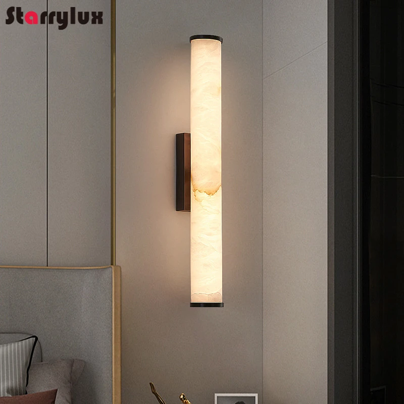 Natural Marble Wall Sconce Modern Luxury Long Linear Bedside Lamp New Chinese Style Hotel
Natural Marble Wall Sconce Modern Luxury Long Linear Bedside Lamp New Chinese Style Hotel