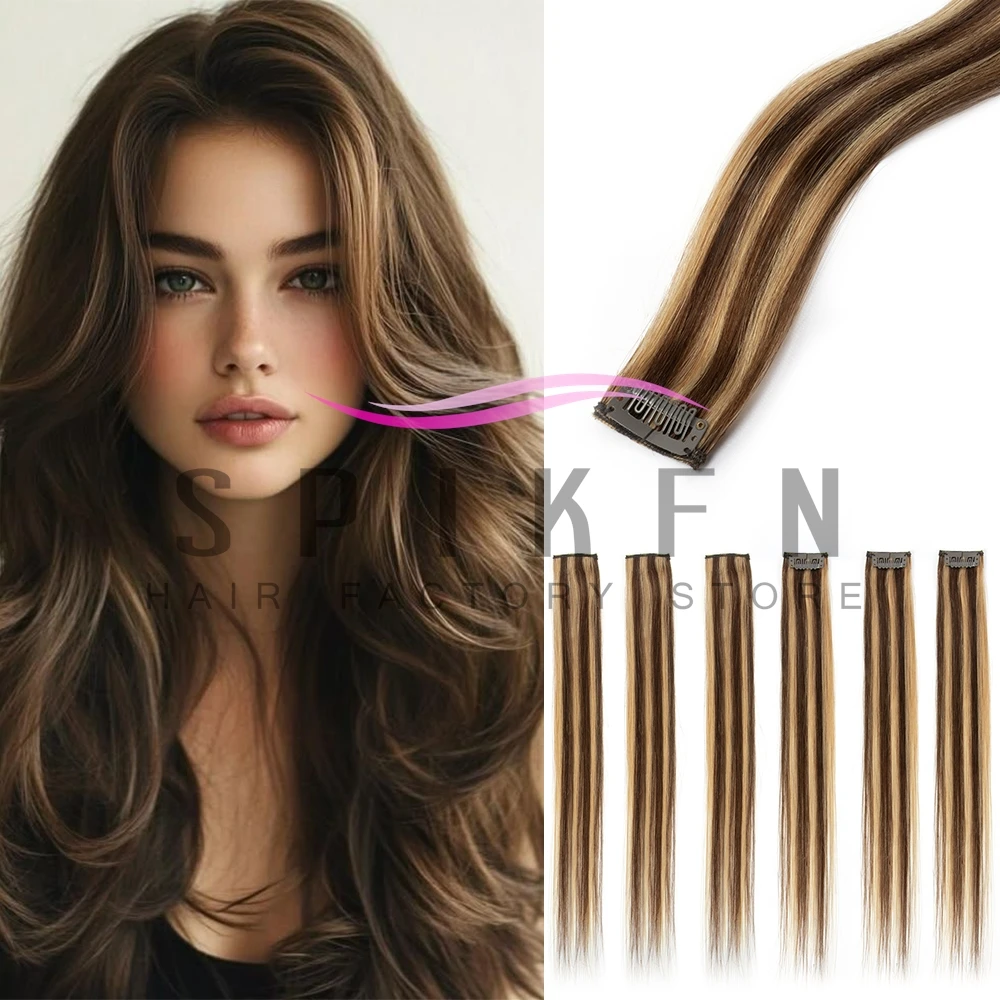 SPIKEN 6PCS Mini Clip in Human Hair Pad 1clip on Machine Weft Hair Extensions 12"-16" Natural Straight Clip Hair Piece 30g/pack
SPIKEN 6PCS Mini Clip in Human Hair Pad 1clip on Machine Weft Hair Extensions 12"-16" Natural Straight Clip Hair Piece 30g/pack