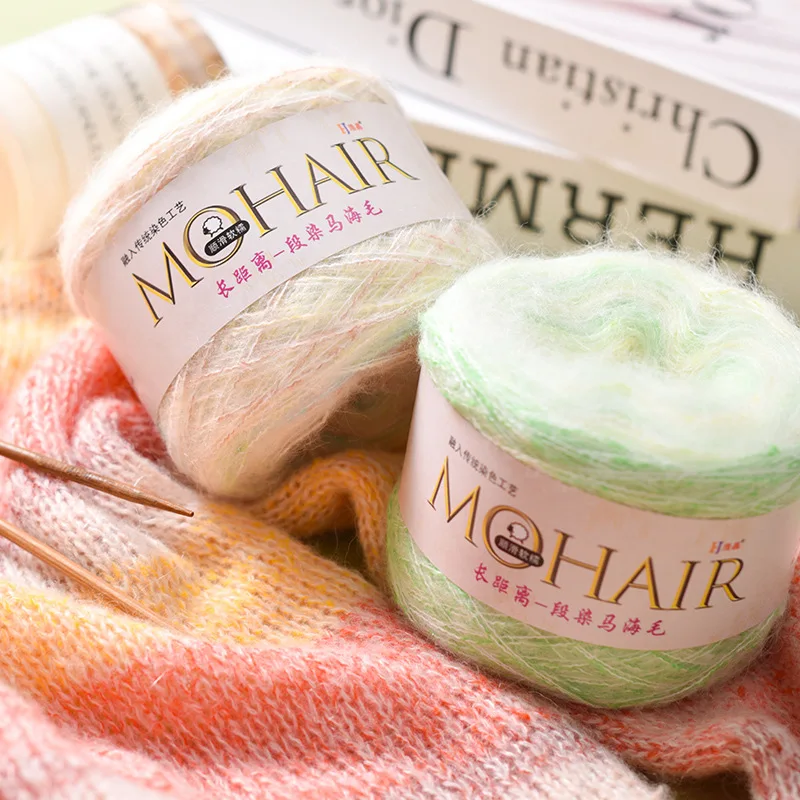 50g/Long Stretch Dyed Mohair Yarn Ball, Fluffy and Soft, Skin Friendly, Hand Woven Shawl Sweater Hat Blanket DIY Wool Thread
50g/Long Stretch Dyed Mohair Yarn Ball, Fluffy and Soft, Skin Friendly, Hand Woven Shawl Sweater Hat Blanket DIY Wool Thread