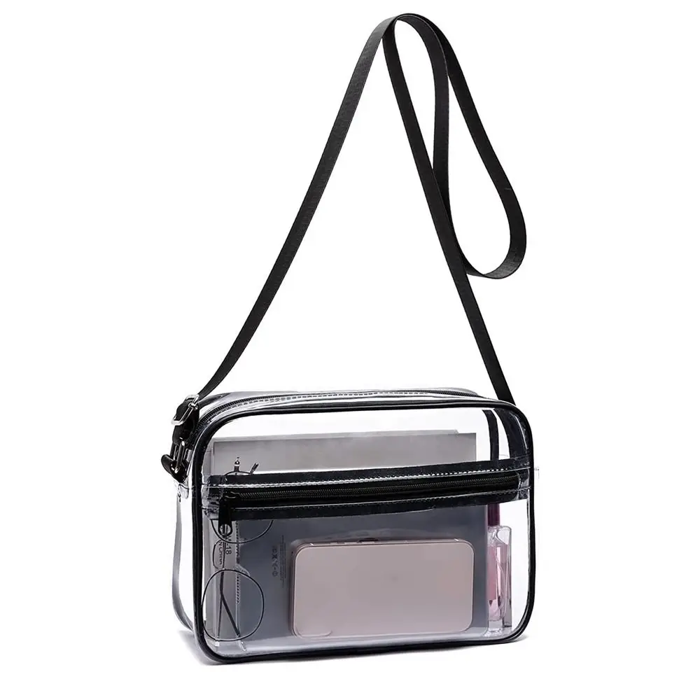 Sac de rangement de mode sac Transparent en PVC sac de gelée sacs à main d'été pour femmes sac à cosmétiques pochette à bandouli
Sac de rangement de mode sac Transparent en PVC sac de gelée sacs à main d'été pour femmes sac à cosmétiques pochette à bandouli