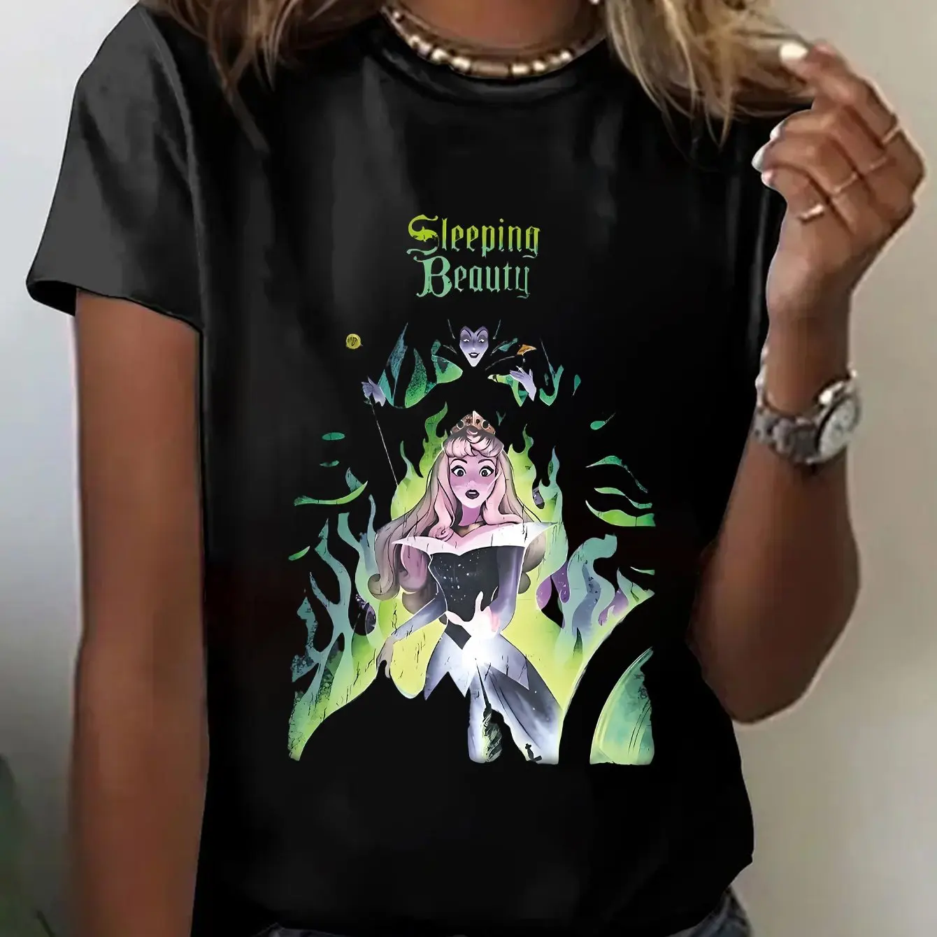 Sleeping Beauty Girl Princess Summer T-Shirt Family Parent-Child Cute Casual Top Comfortable Oversized Cotton Short Sleeve Women
Sleeping Beauty Girl Princess Summer T-Shirt Family Parent-Child Cute Casual Top Comfortable Oversized Cotton Short Sleeve Women