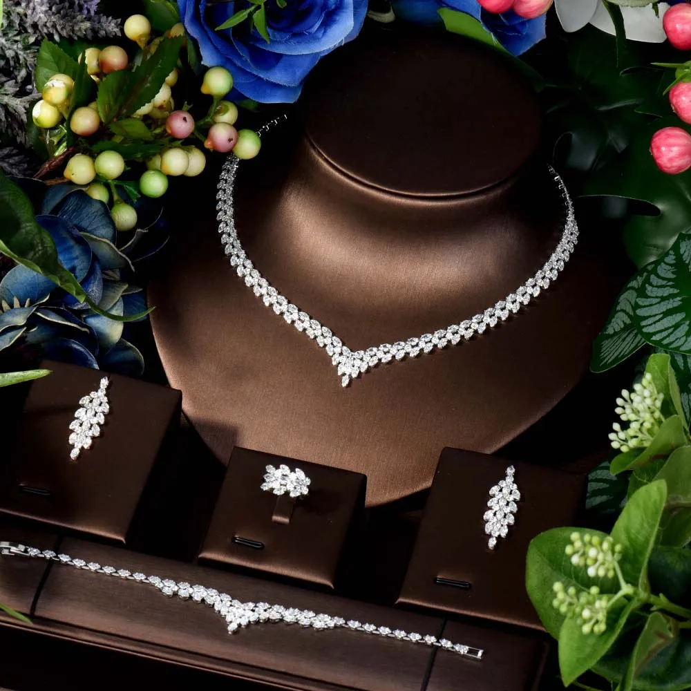 HIBRIDE Fashion Jewellery Accessories Dubai 4 Pcs AAA Cubic Zirconia Set Bridal Wedding Party Holiday Gift Banquet Ladies S-321
HIBRIDE Fashion Jewellery Accessories Dubai 4 Pcs AAA Cubic Zirconia Set Bridal Wedding Party Holiday Gift Banquet Ladies S-321