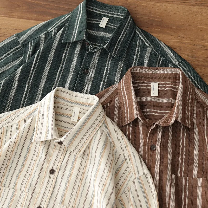 Японская винтажная вельветовая рубашка в полоску Yapher с контрастным отложным воротником, однобортный повседневный топ с длинными рукавами на весну и осень
Японская винтажная вельветовая рубашка в полоску Yapher с контрастным отложным воротником, однобортный повседневный топ с длинными рукавами на весну и осень