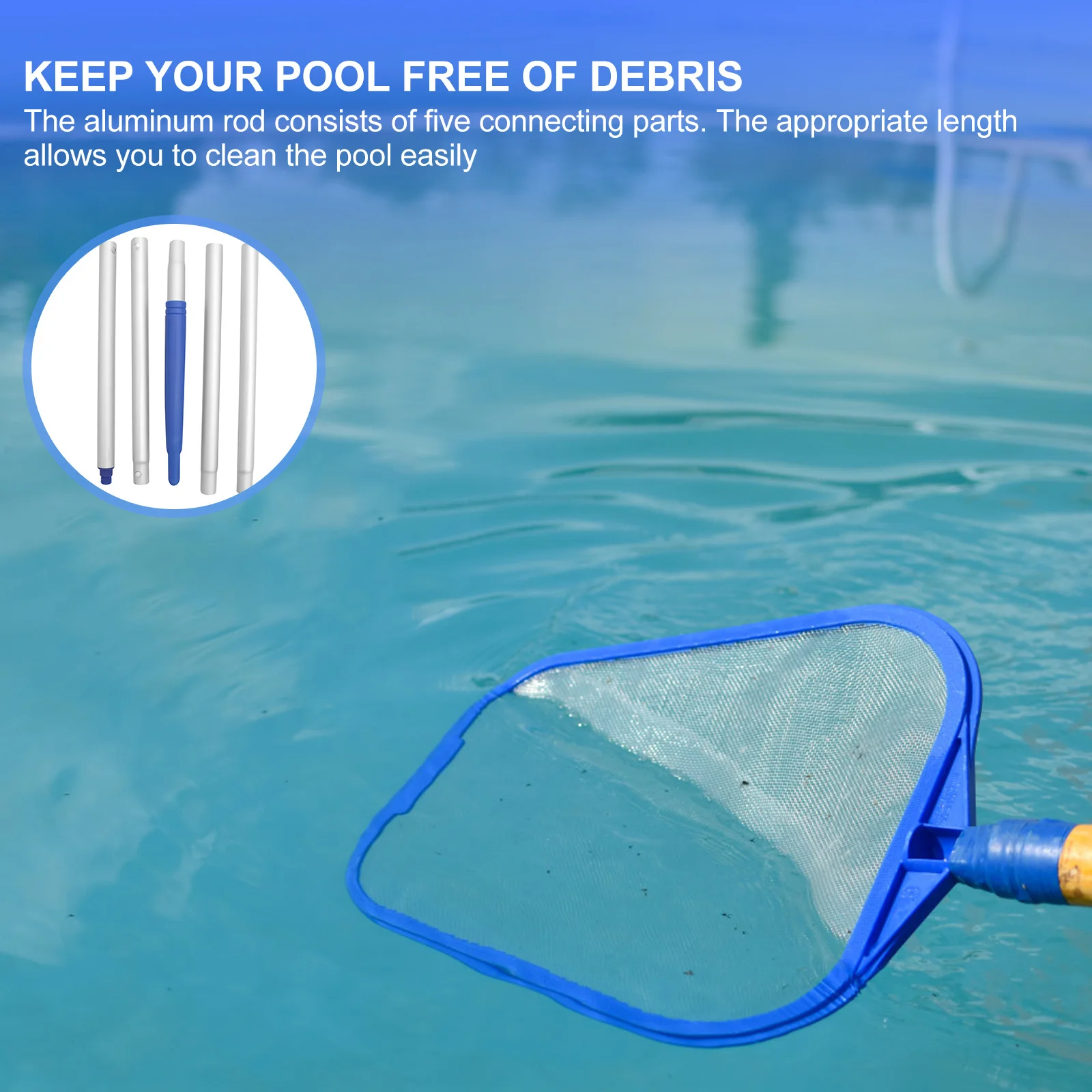 1Set Scientifically Designed Swimming Pool Cleaner Pole Detachable for Easy Use in Pools Fountains Ponds Pool Pole Sections
1Set Scientifically Designed Swimming Pool Cleaner Pole Detachable for Easy Use in Pools Fountains Ponds Pool Pole Sections