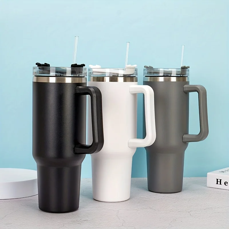 1pc Stainless Steel Thermal Cup, Large Mug Travel Water Bottle With Handle, Double Wall Insulated Cup, Vacuum Tumbler With Handl
1pc Stainless Steel Thermal Cup, Large Mug Travel Water Bottle With Handle, Double Wall Insulated Cup, Vacuum Tumbler With Handl