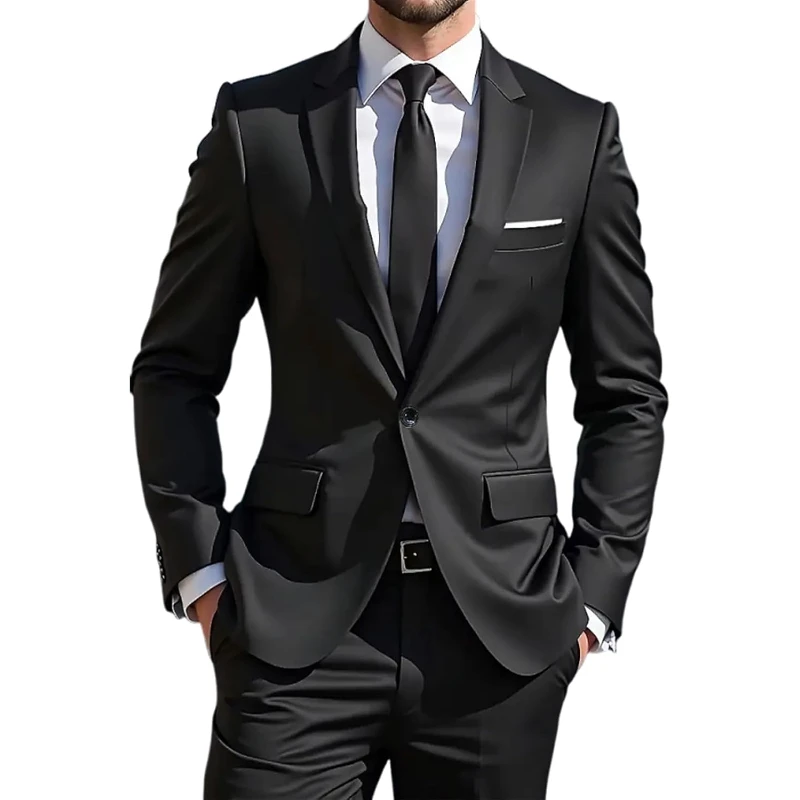 Men's Regular Slim Fit Suit 2 Piece One Button Blazer Pants Set Formal Wedding Prom Tuxedo Suits
Men's Regular Slim Fit Suit 2 Piece One Button Blazer Pants Set Formal Wedding Prom Tuxedo Suits