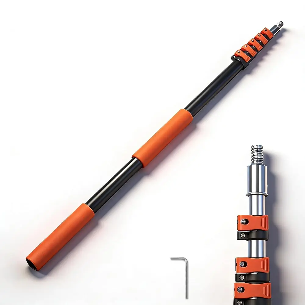 5-20FT Telescopic Extension Pole, Flip-Lock & Screw Dual Locking Extendable Pole, Multi-Purpose Paint Roller Extension Pole f
5-20FT Telescopic Extension Pole, Flip-Lock & Screw Dual Locking Extendable Pole, Multi-Purpose Paint Roller Extension Pole f