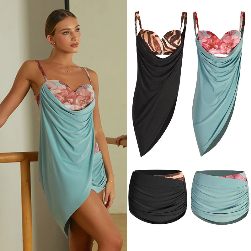 ZYM Latin Dance Clothes Summer Women Practice Clothing Irregular Tops Short Skirt Adult Rumba Tango Dance Performance Costume
ZYM Latin Dance Clothes Summer Women Practice Clothing Irregular Tops Short Skirt Adult Rumba Tango Dance Performance Costume