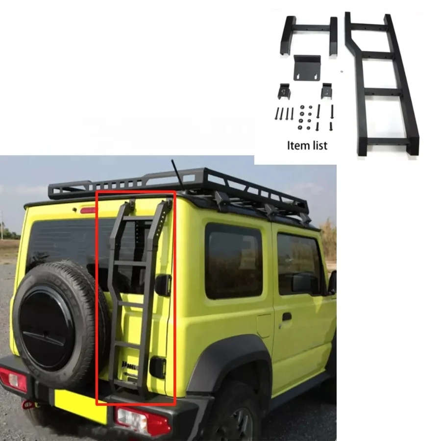 Wholesale Jimny Exterior Modification Accessories Aluminum Rear Tailgate Vertical Ladder Rear Door Climbing Ladder
Wholesale Jimny Exterior Modification Accessories Aluminum Rear Tailgate Vertical Ladder Rear Door Climbing Ladder