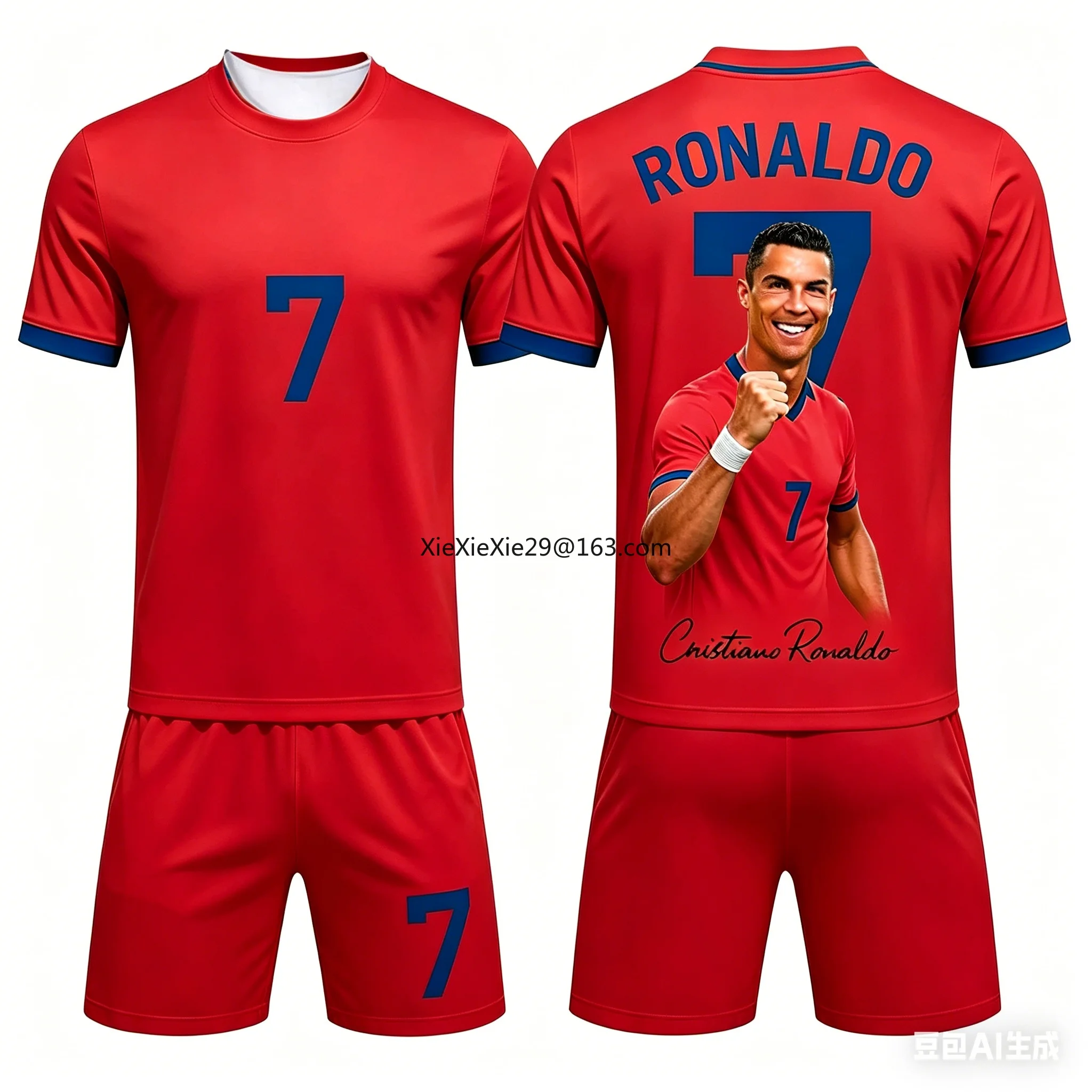 2026 New Ronaldo # 7 Football Suit AI Style Adult and Children's Fan Edition Summer Football Training T-shirt Shorts Sportswear
2026 New Ronaldo # 7 Football Suit AI Style Adult and Children's Fan Edition Summer Football Training T-shirt Shorts Sportswear