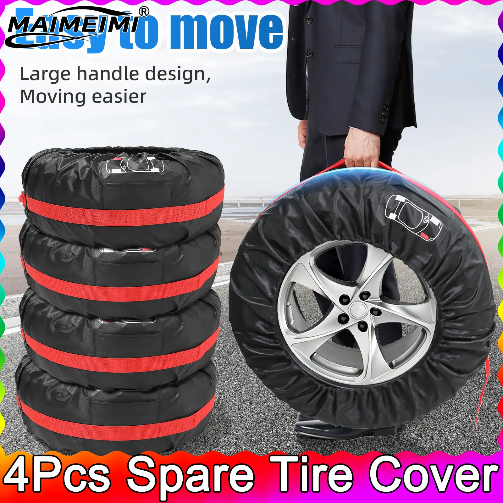 Комплект из 4 чехлов для запасных шин автомобиля, полиэстеровые сумки для хранения колес, аксессуары для шин, пылезащитные чехлы, стайлинг для автомобиля
Комплект из 4 чехлов для запасных шин автомобиля, полиэстеровые сумки для хранения колес, аксессуары для шин, пылезащитные чехлы, стайлинг для автомобиля