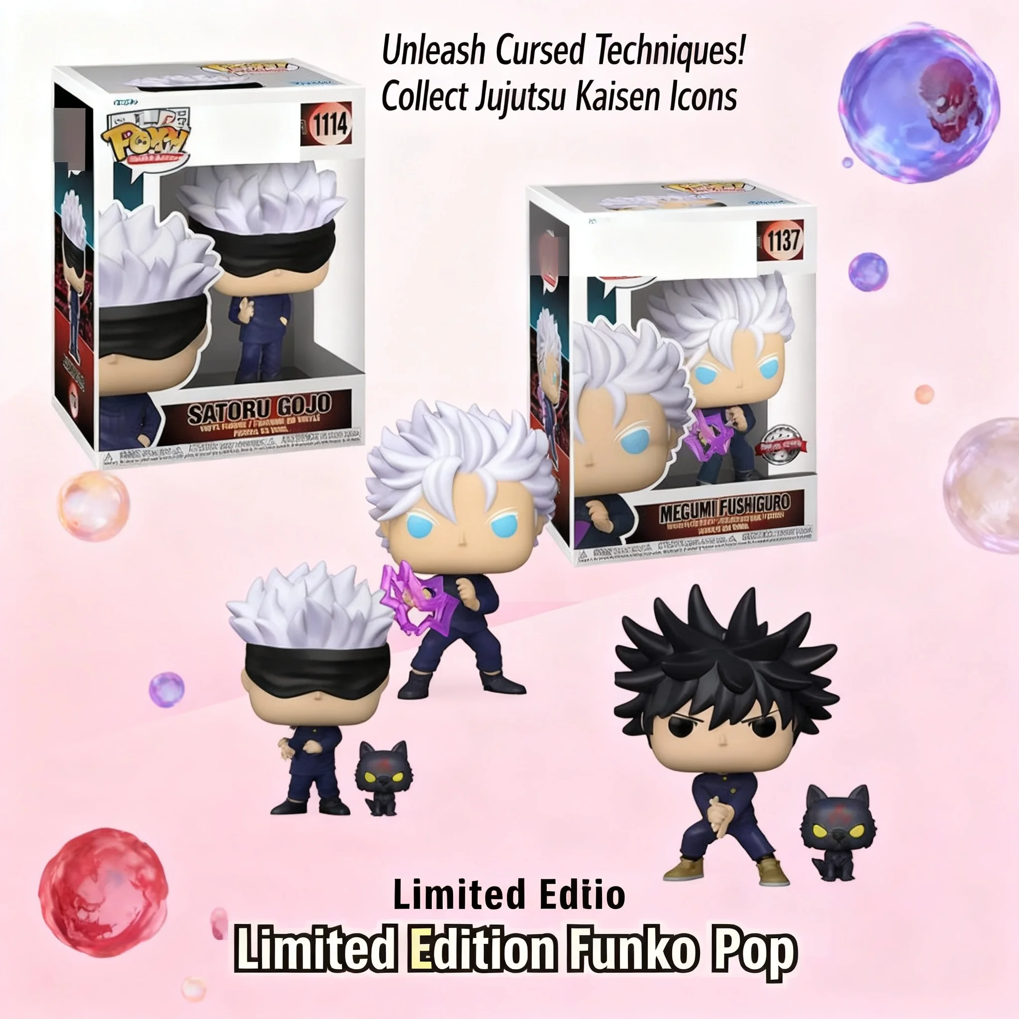 Jujutsu Kaisen Anime Figures Pop Vinyl Dolls Gojo Satoru Itadori Yuji Fushiguro Megumi Cute Cartoon Model Collection Gift for
Jujutsu Kaisen Anime Figures Pop Vinyl Dolls Gojo Satoru Itadori Yuji Fushiguro Megumi Cute Cartoon Model Collection Gift for