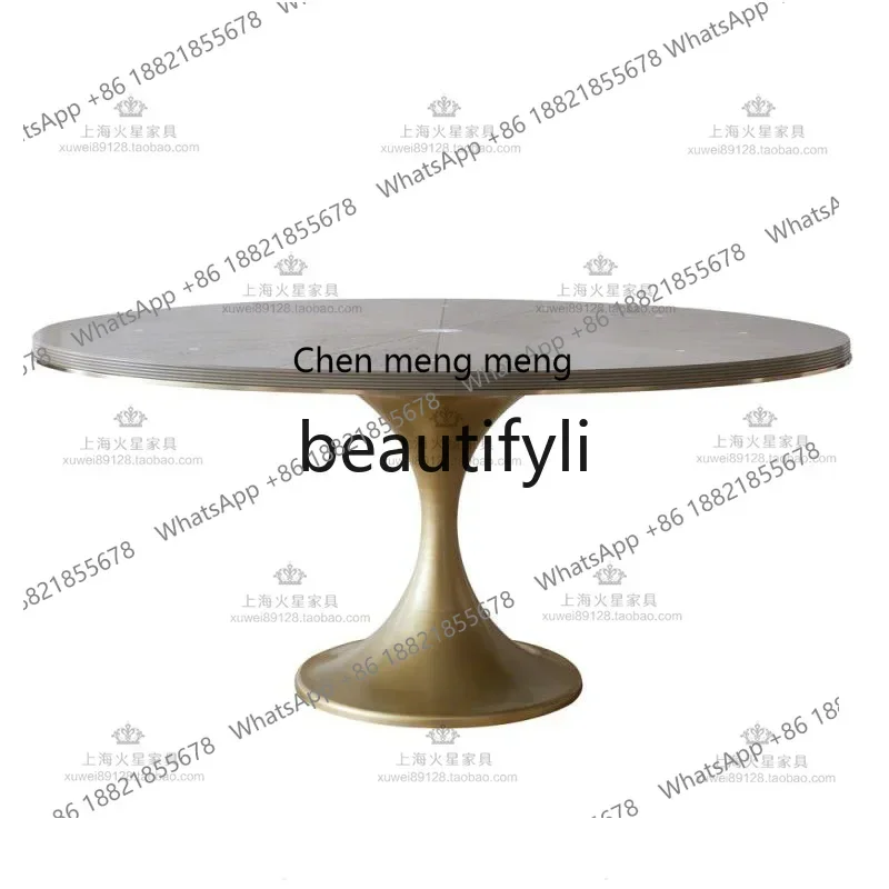 American light luxury solid wood small apartment round dining table modern simple dining table and chair combination round table
American light luxury solid wood small apartment round dining table modern simple dining table and chair combination round table