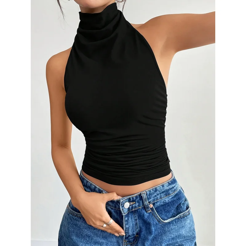 2026 Spring/Summer New Minimalist Versatile Fitted Waist Gathered Ruched Stretch Solid Color Basic Halter
2026 Spring/Summer New Minimalist Versatile Fitted Waist Gathered Ruched Stretch Solid Color Basic Halter