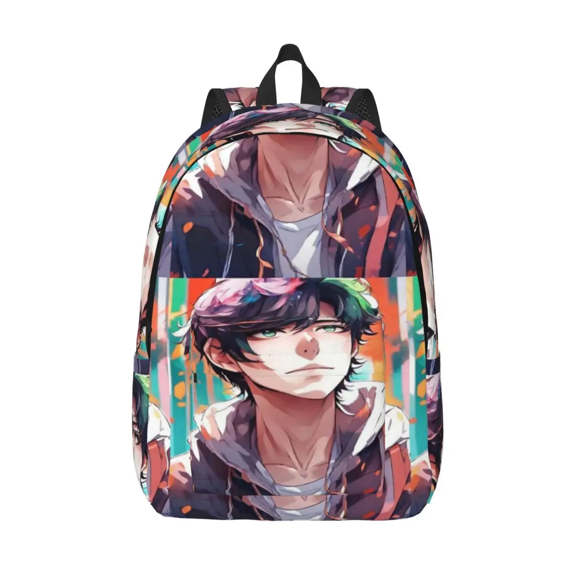 Изображение аниме-парень разных цветов. Простой и стильный рюкзак. Холщовый рюкзак для студентов.
Изображение аниме-парень разных цветов. Простой и стильный рюкзак. Холщовый рюкзак для студентов.