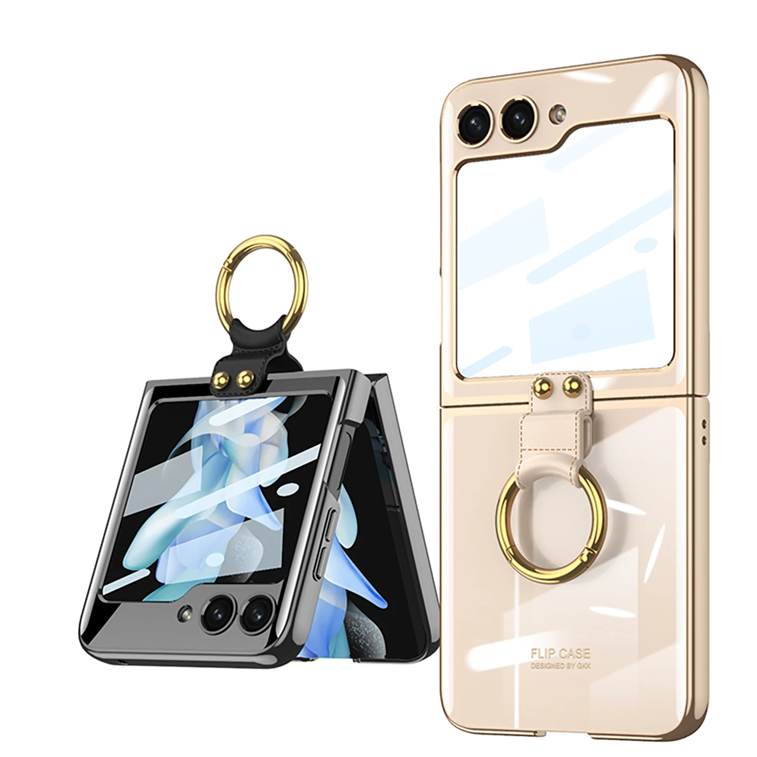 For Samsung Galaxy Z Flip 5 Case Electroplated Ultra-thin Transparent Ring Bracket Folding Shockproof With Mirror Film Hard Case
For Samsung Galaxy Z Flip 5 Case Electroplated Ultra-thin Transparent Ring Bracket Folding Shockproof With Mirror Film Hard Case