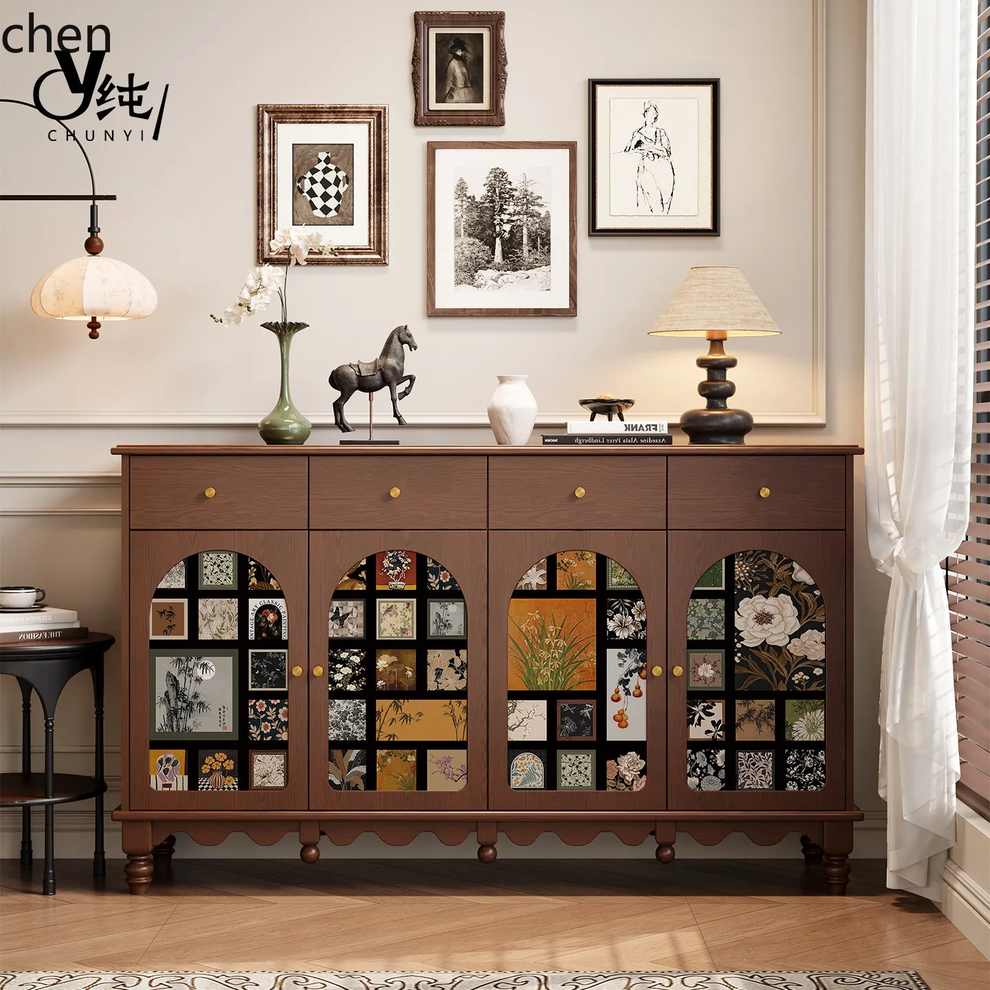 HYS Vintage Style Solid Wood Sideboard Shoe Cabinet Integrated Entryway Cabinet Living Room Wall Storage Cabinet Chest
HYS Vintage Style Solid Wood Sideboard Shoe Cabinet Integrated Entryway Cabinet Living Room Wall Storage Cabinet Chest