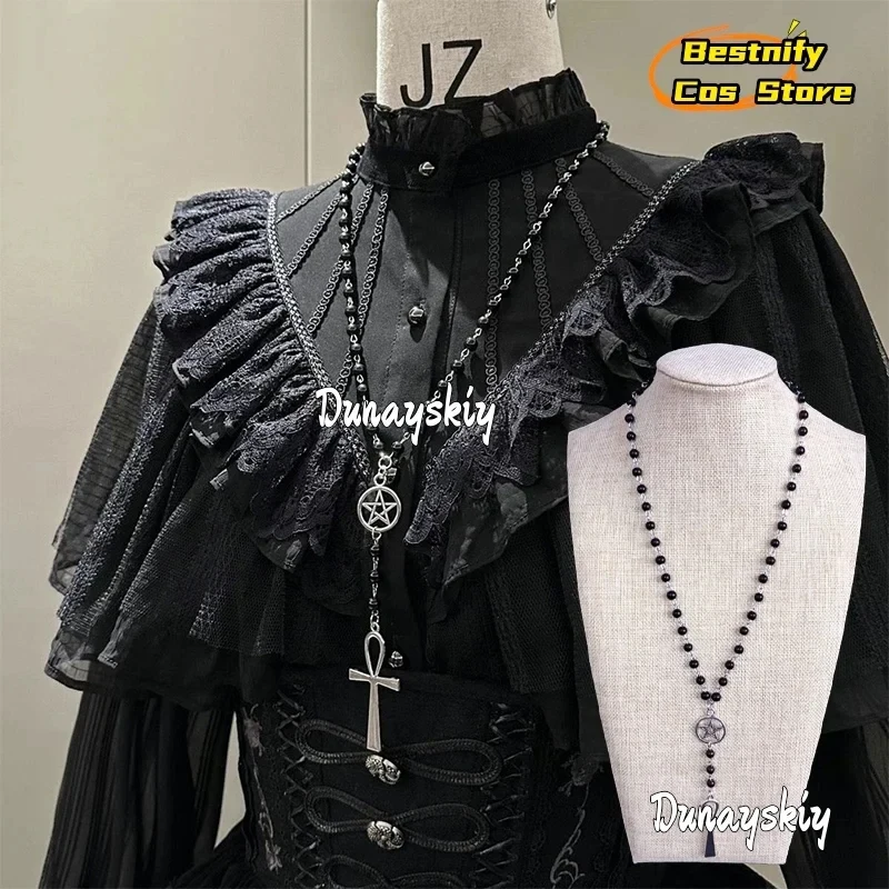 ABC123CosplayAnkh and Pentagram Rosary Necklace Lolita Dress Cosplay Prop Black Beads Charm Jewelry for Women Gift COS3'd,5;h.9/
ABC123CosplayAnkh and Pentagram Rosary Necklace Lolita Dress Cosplay Prop Black Beads Charm Jewelry for Women Gift COS3'd,5;h.9/