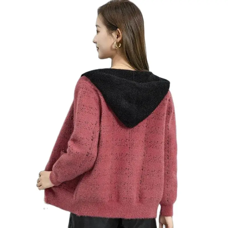 Imitation Mink Velvet Women's Woolen Coat Female Spring Autumn Winter Casual Jackets Tops Hooded Zipper Knitted Outerwear Hoodie
Imitation Mink Velvet Women's Woolen Coat Female Spring Autumn Winter Casual Jackets Tops Hooded Zipper Knitted Outerwear Hoodie