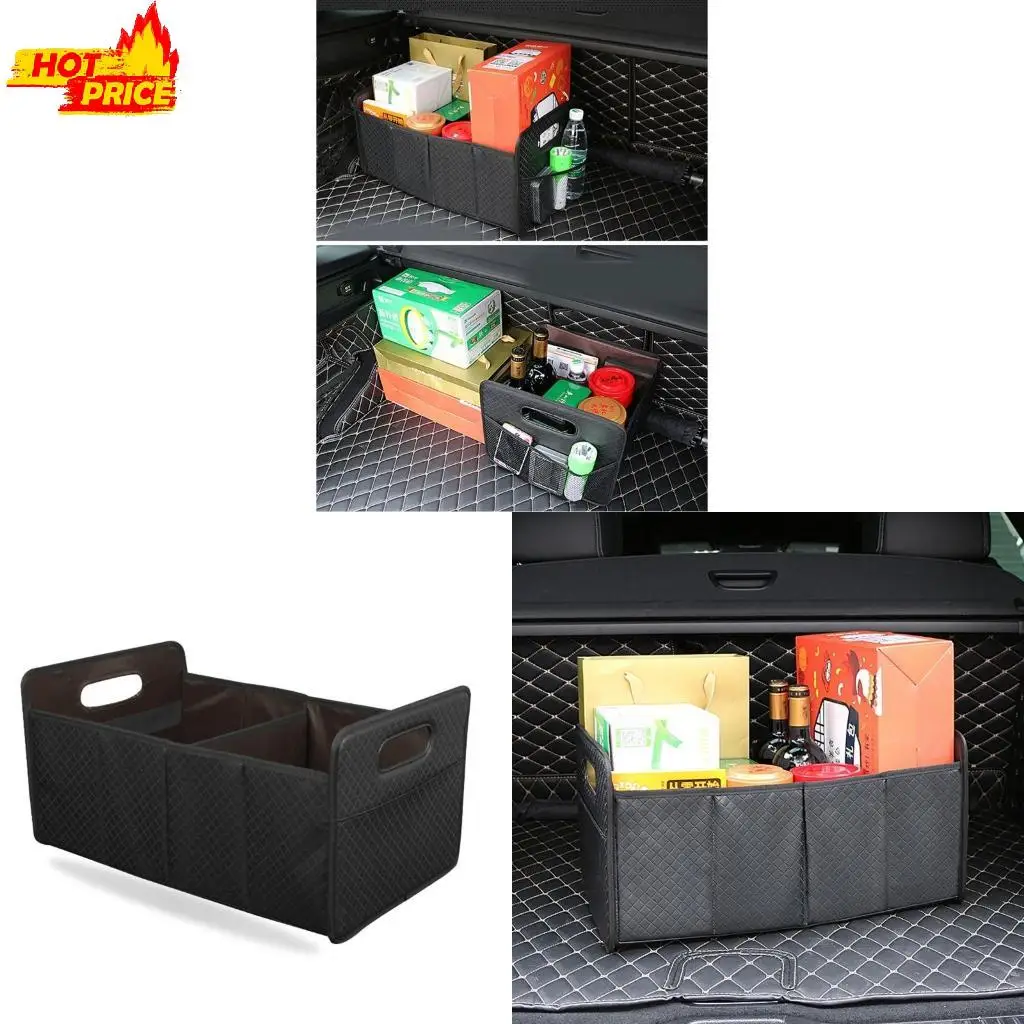 Collapsible Trunk Storage Box Durable Leather Folding Utility Containers Black Leather for Home Garage Car Trunk
Collapsible Trunk Storage Box Durable Leather Folding Utility Containers Black Leather for Home Garage Car Trunk