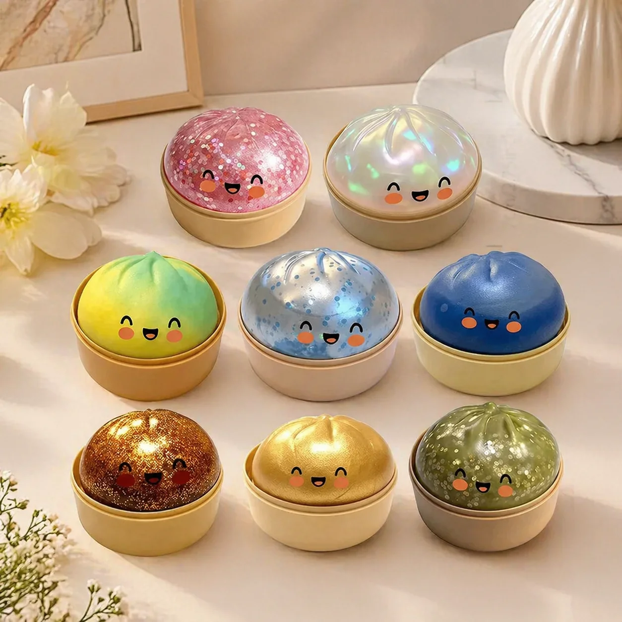Colorful Glitter Dumpling Squeeze Toy Anti Stress Relieve For Kids Adults Squishy Fun
Colorful Glitter Dumpling Squeeze Toy Anti Stress Relieve For Kids Adults Squishy Fun