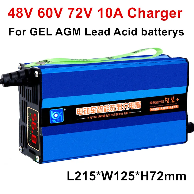 48V 60V 72V 10A Smart Charger LCD display Graphene GEL AGM Liquid Lead Acid batterys Electric car vehicle carregador chargeur
48V 60V 72V 10A Smart Charger LCD display Graphene GEL AGM Liquid Lead Acid batterys Electric car vehicle carregador chargeur