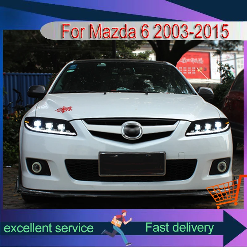 Car Styling for Mazda 6 Mazda6 2003-2015 Upgrade Style Headlight Projector 3 Lens Full LED DRL Highlight Turn Signal Accessories
Car Styling for Mazda 6 Mazda6 2003-2015 Upgrade Style Headlight Projector 3 Lens Full LED DRL Highlight Turn Signal Accessories