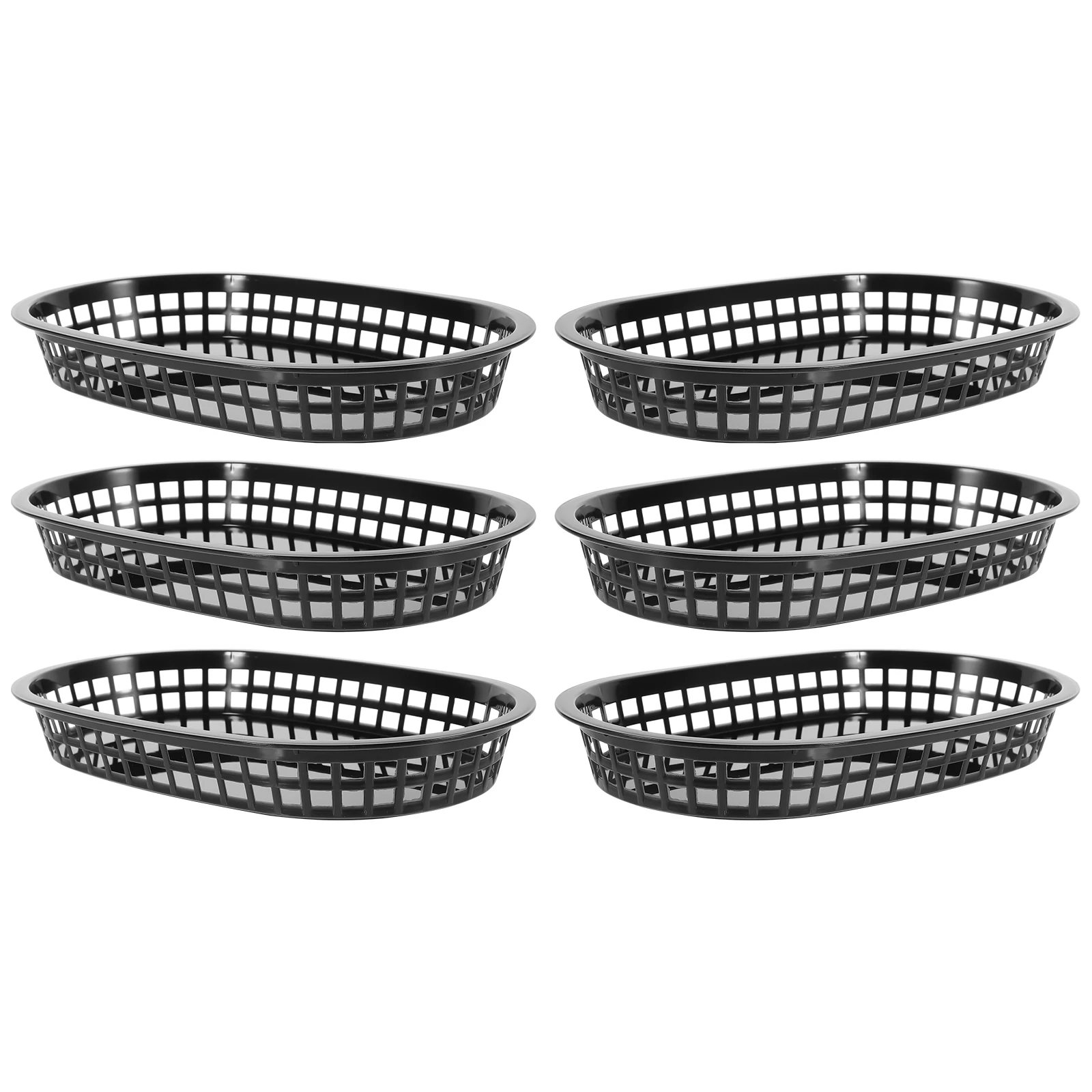 6pcs Plastic Hot Dog Bread Fruit Baskets Tray Black Restaurant Party Snack Dessert Storage Bowl Kitchen Barware
6pcs Plastic Hot Dog Bread Fruit Baskets Tray Black Restaurant Party Snack Dessert Storage Bowl Kitchen Barware