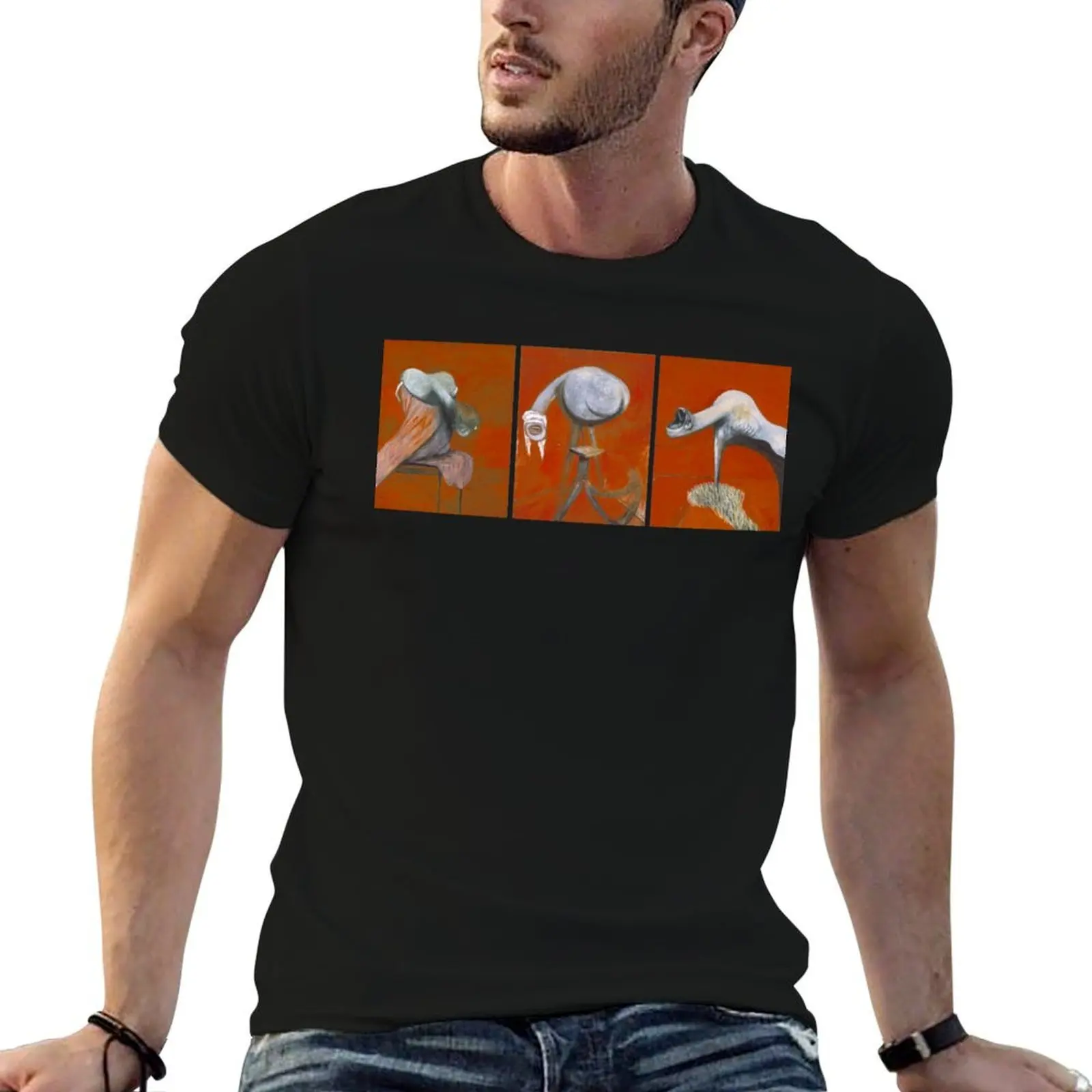 Three Studies for Figures at the Base of a Crucifixion' T-Shirt t shirts for man graphic tees t shirts for man cotton T-Shirt
Three Studies for Figures at the Base of a Crucifixion' T-Shirt t shirts for man graphic tees t shirts for man cotton T-Shirt