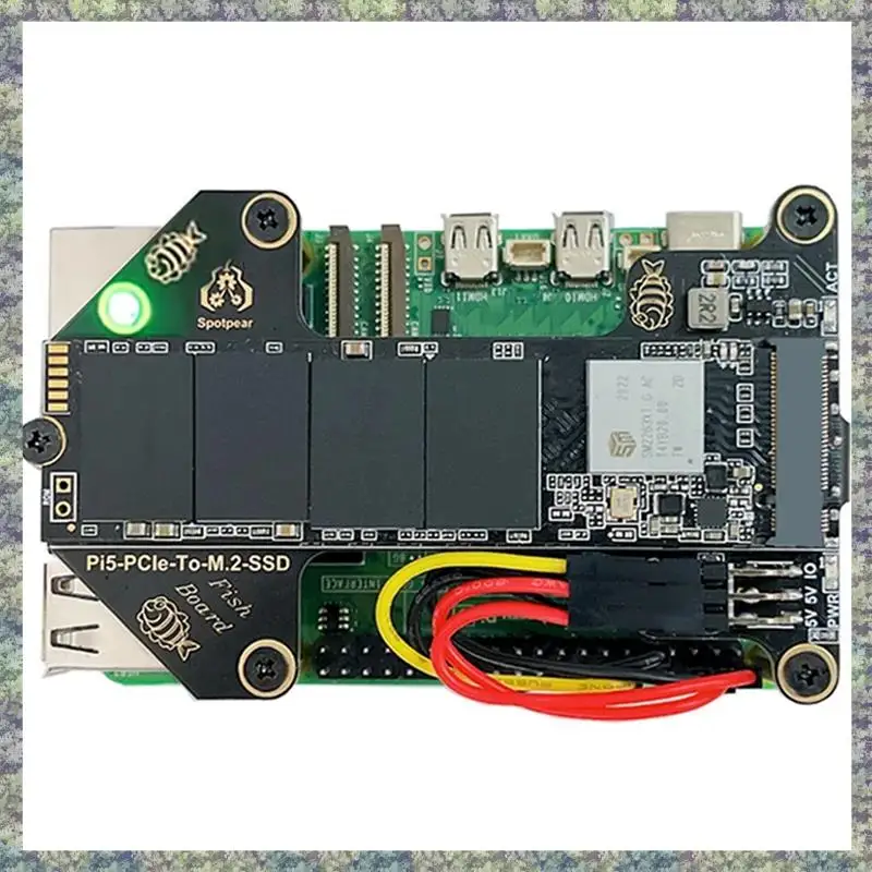Плата расширения WON для Raspberry Pi 5 Pcie к плату адаптера SSD M.2 Nvme Pi5-Pcie-Fish-Board-A
Плата расширения WON для Raspberry Pi 5 Pcie к плату адаптера SSD M.2 Nvme Pi5-Pcie-Fish-Board-A