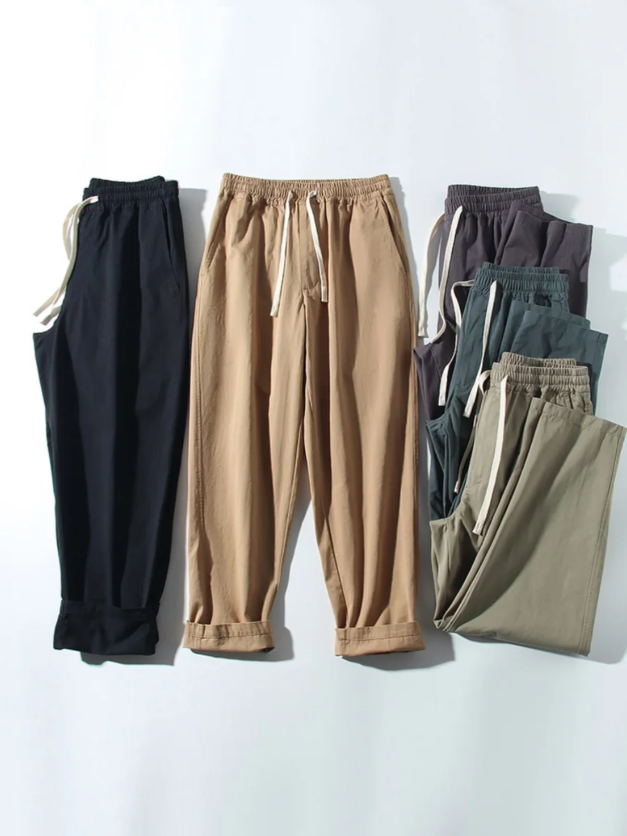 Retro Japanese Style Men's Pure Color Elastic Waist Loose Straight Leg Casual Pants Autumn New Fashion Urban Leisure Trousers
Retro Japanese Style Men's Pure Color Elastic Waist Loose Straight Leg Casual Pants Autumn New Fashion Urban Leisure Trousers
