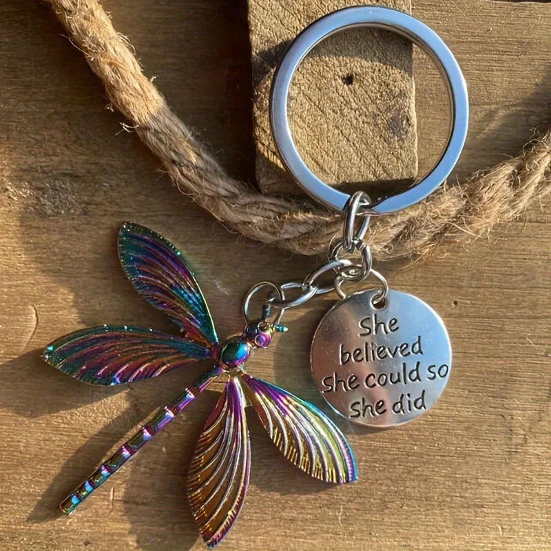 Quenched Colorful Dragonfly Keychain for Enthusiasts
Quenched Colorful Dragonfly Keychain for Enthusiasts