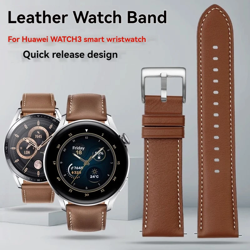 Quick Release Wristband 22mm For Huawei GT4 GT5 Leather Watch Strap Watch 3Pro Cowhide Watchband Men's Honor Magic2 Bracelet
Quick Release Wristband 22mm For Huawei GT4 GT5 Leather Watch Strap Watch 3Pro Cowhide Watchband Men's Honor Magic2 Bracelet