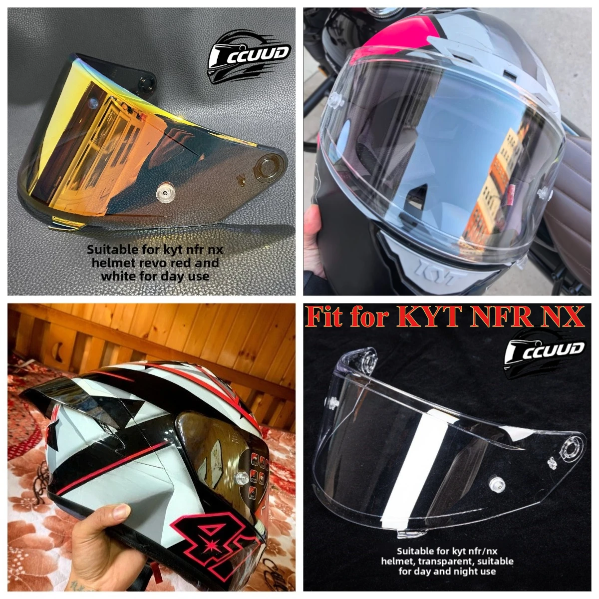 CCUUD Fit for KYT NFR NX Helmet Lens KYT NFR NX Full Helmet Special Windshield Replacement Accessories
CCUUD Fit for KYT NFR NX Helmet Lens KYT NFR NX Full Helmet Special Windshield Replacement Accessories