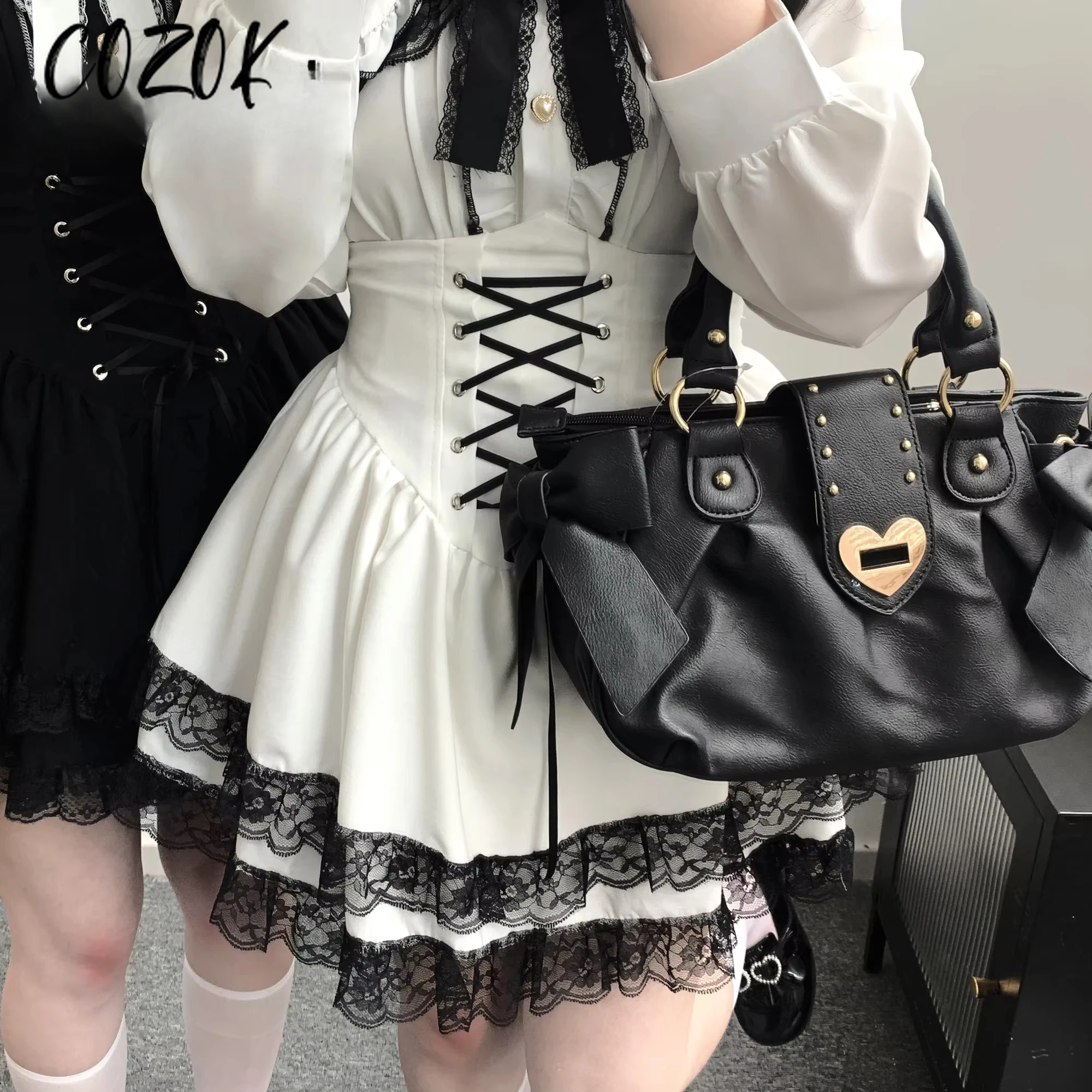 Lace Japanese Skirts Women Stitching Girl Women's High Waist Short Black Skirt Mine Series Spring and Summer A Line Mini Skirts
Lace Japanese Skirts Women Stitching Girl Women's High Waist Short Black Skirt Mine Series Spring and Summer A Line Mini Skirts