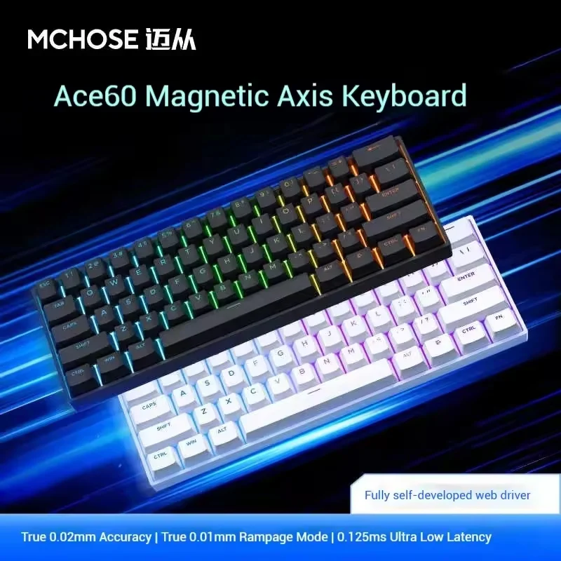 MCHOSE ACE60 Pro Механическая клавиатура с магнитной осью для игр и киберспорта Настольный компьютер Индивидуальная проводная клавиатура Интерфейс USB
MCHOSE ACE60 Pro Механическая клавиатура с магнитной осью для игр и киберспорта Настольный компьютер Индивидуальная проводная клавиатура Интерфейс USB