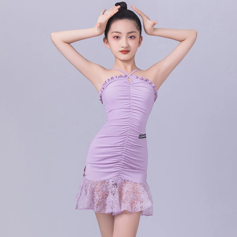 2024 New Latin Dance Dress For Girls Purple Lace Practice Clothes Chacha Rumba Tango Kids Clothing Latin Dance Costumes DQS15694
2024 New Latin Dance Dress For Girls Purple Lace Practice Clothes Chacha Rumba Tango Kids Clothing Latin Dance Costumes DQS15694